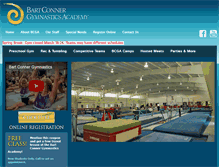 Tablet Screenshot of bartconnergymnastics.com
